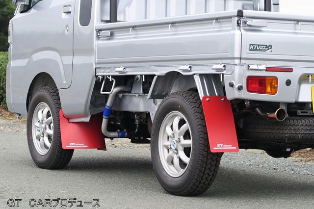 訳あり ダイハツ ハイゼット トラック 500系 マッド フラップ リア 2枚 セット 4WD 泥除け レッド 赤 EVA素材 専用設計 マッドガード  軽トラ